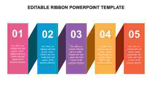 EDITABLE RIBBON POWERPOINT TEMPLATE